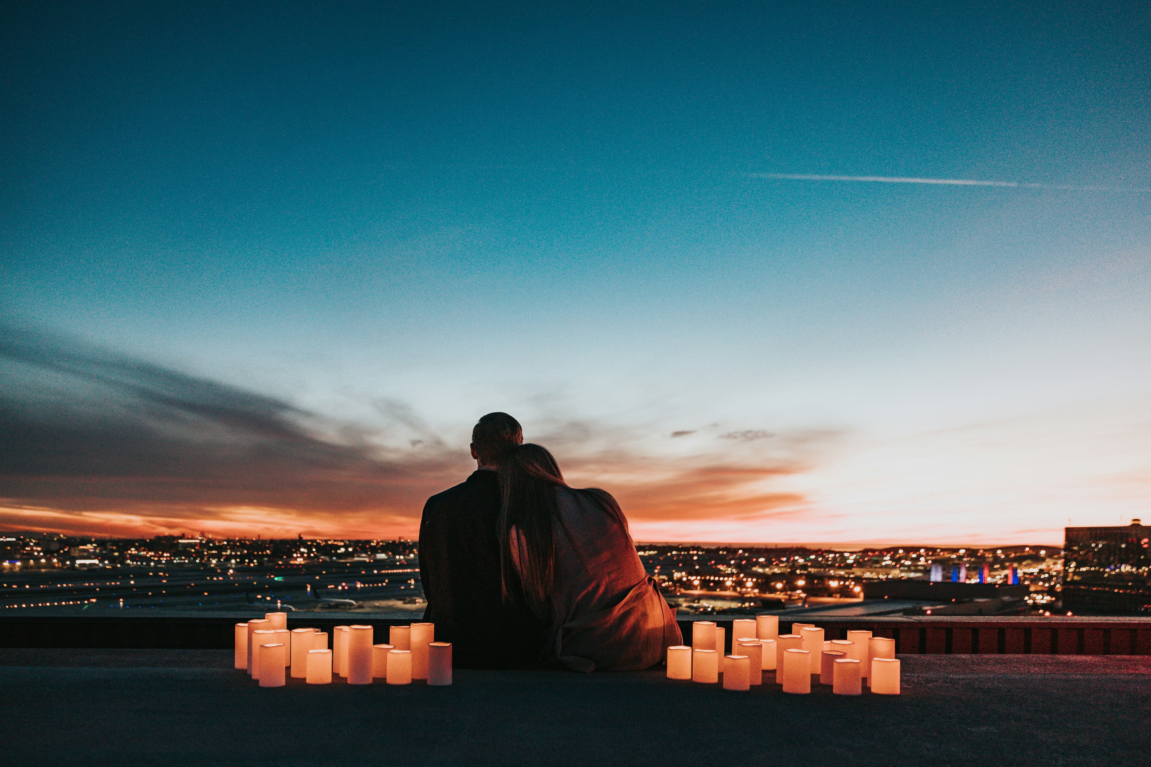 Couple holding hands